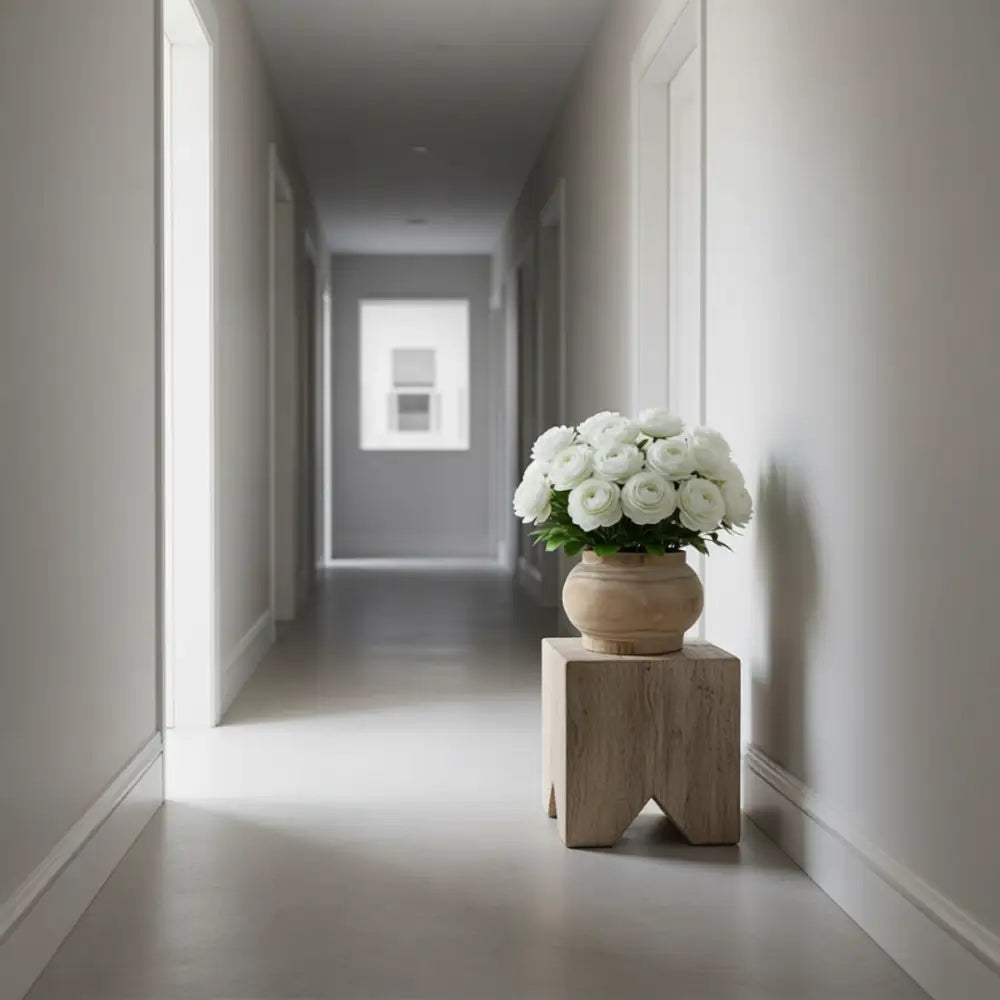 Pot de fleur en bois rond