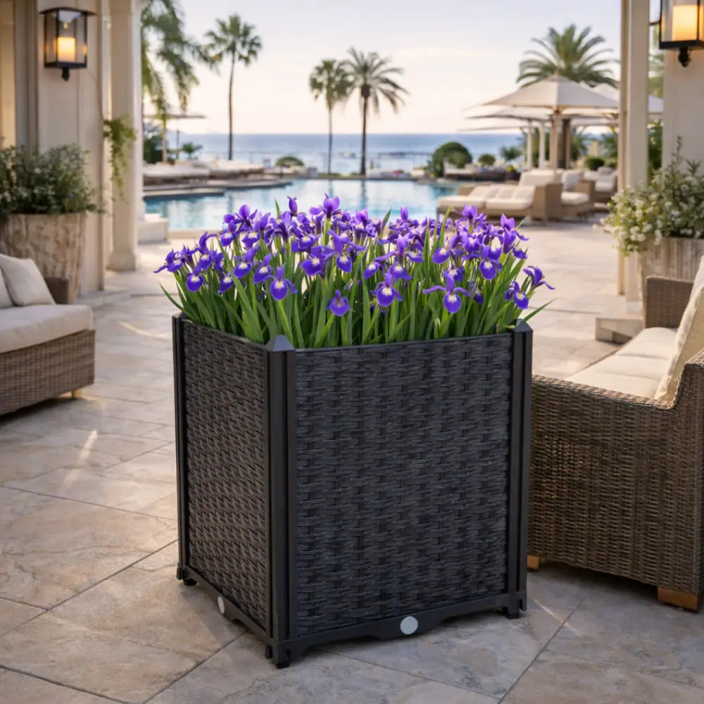 Pot de fleur extérieur carré