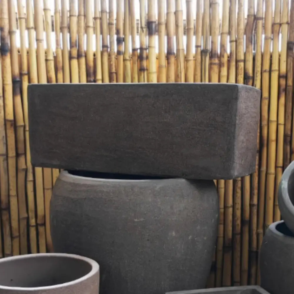 Pot de fleur extérieur grande taille rectangulaire