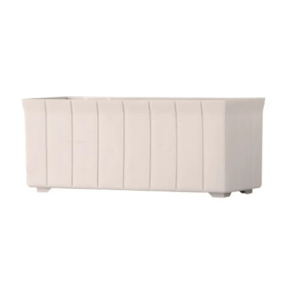 Pot de fleur extérieur rectangulaire - Beige