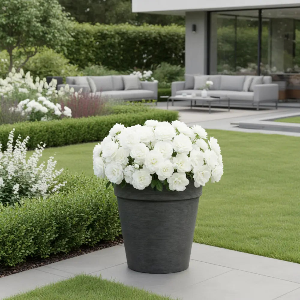 Pot de fleur extérieur xxl plastique - Noire de roche