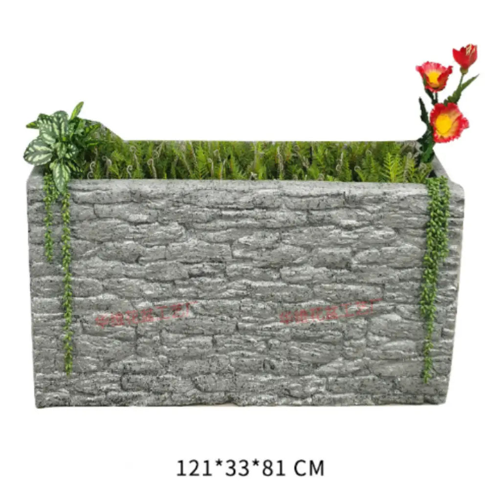Pot de fleur géant rectangulaire