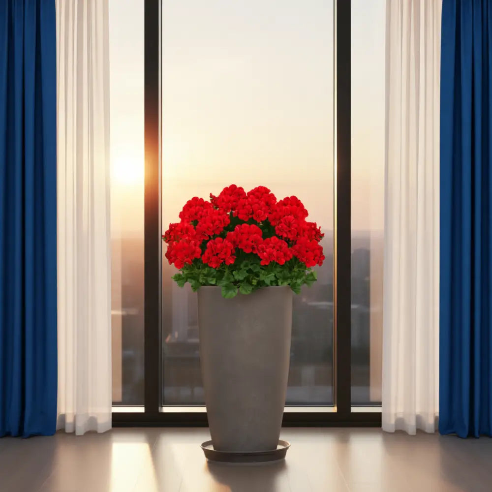 Pot de fleur haut plastique