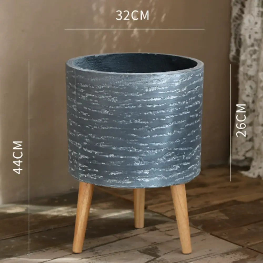 Pot de fleur intérieur sur pied Gris Anthracite