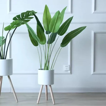 Pot de fleur métal sur pied Blanc