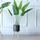 Pot de fleur métal sur pied Gris