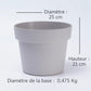 Pot de fleur plastique 20 cm