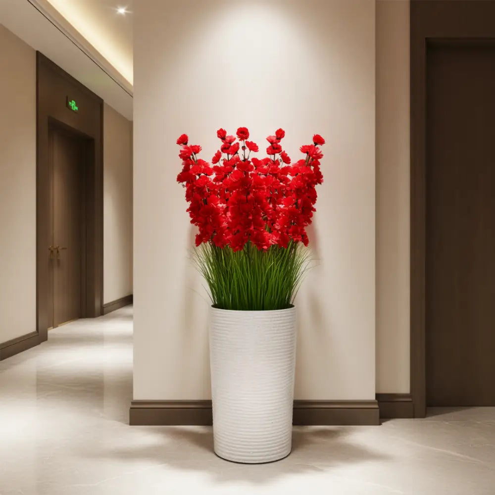 Pot de fleur plastique 60 cm - Quartz blanc