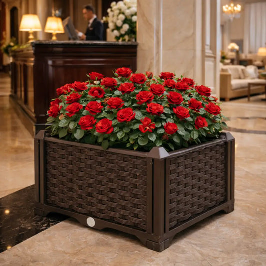Pot de fleur plastique carré 30x30