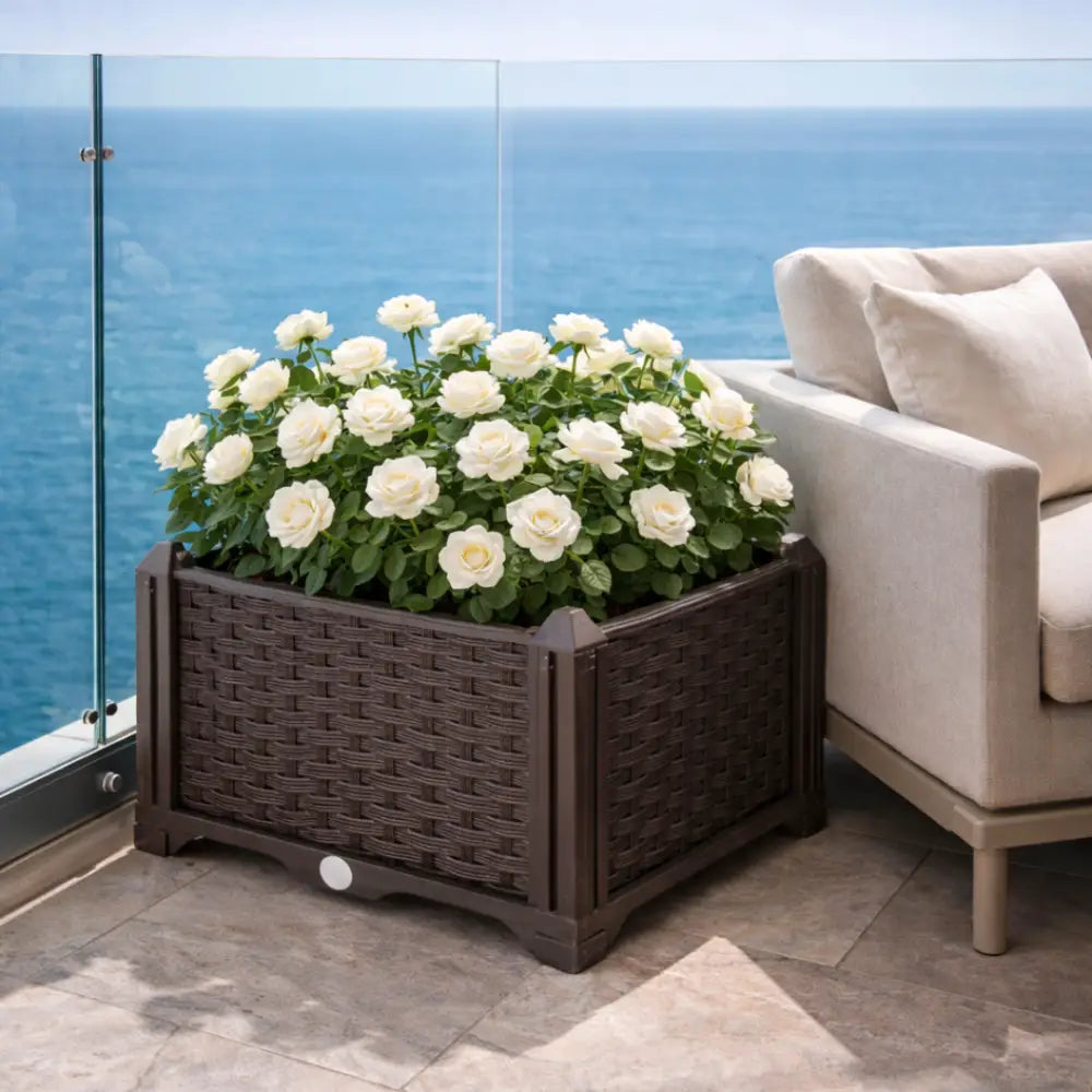 Pot de fleur plastique carré 30x30