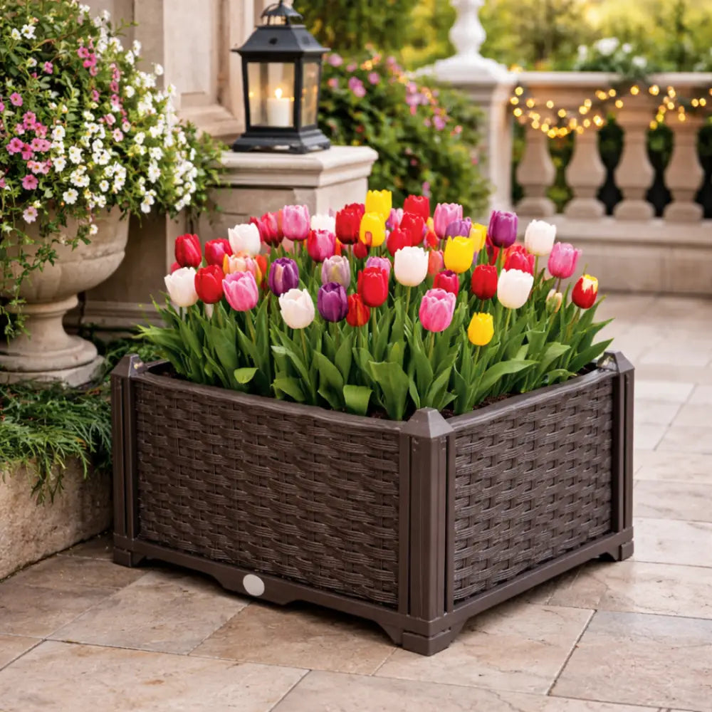 Pot de fleur plastique carré 30x30