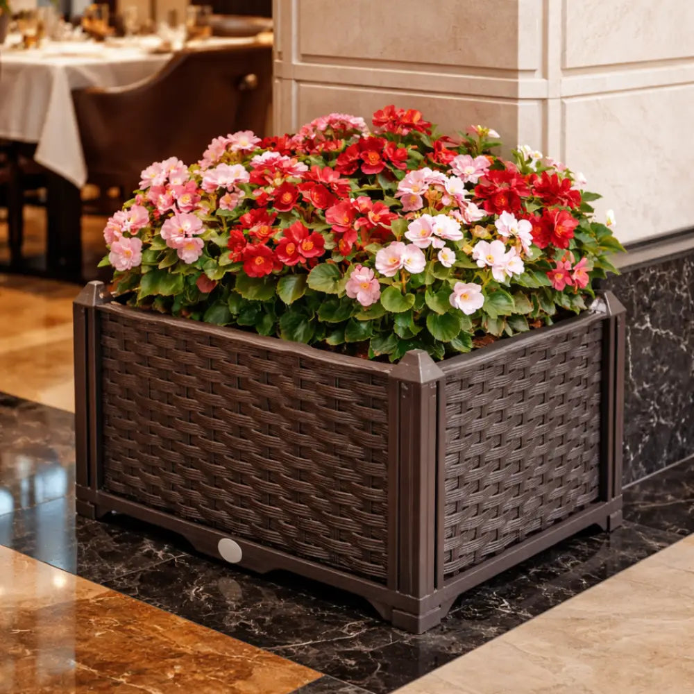 Pot de fleur plastique carré 30x30