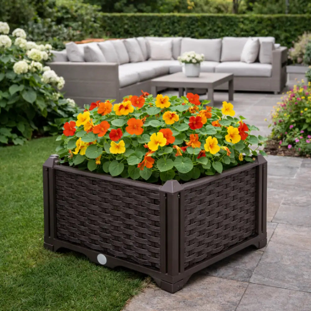 Pot de fleur plastique carré 30x30