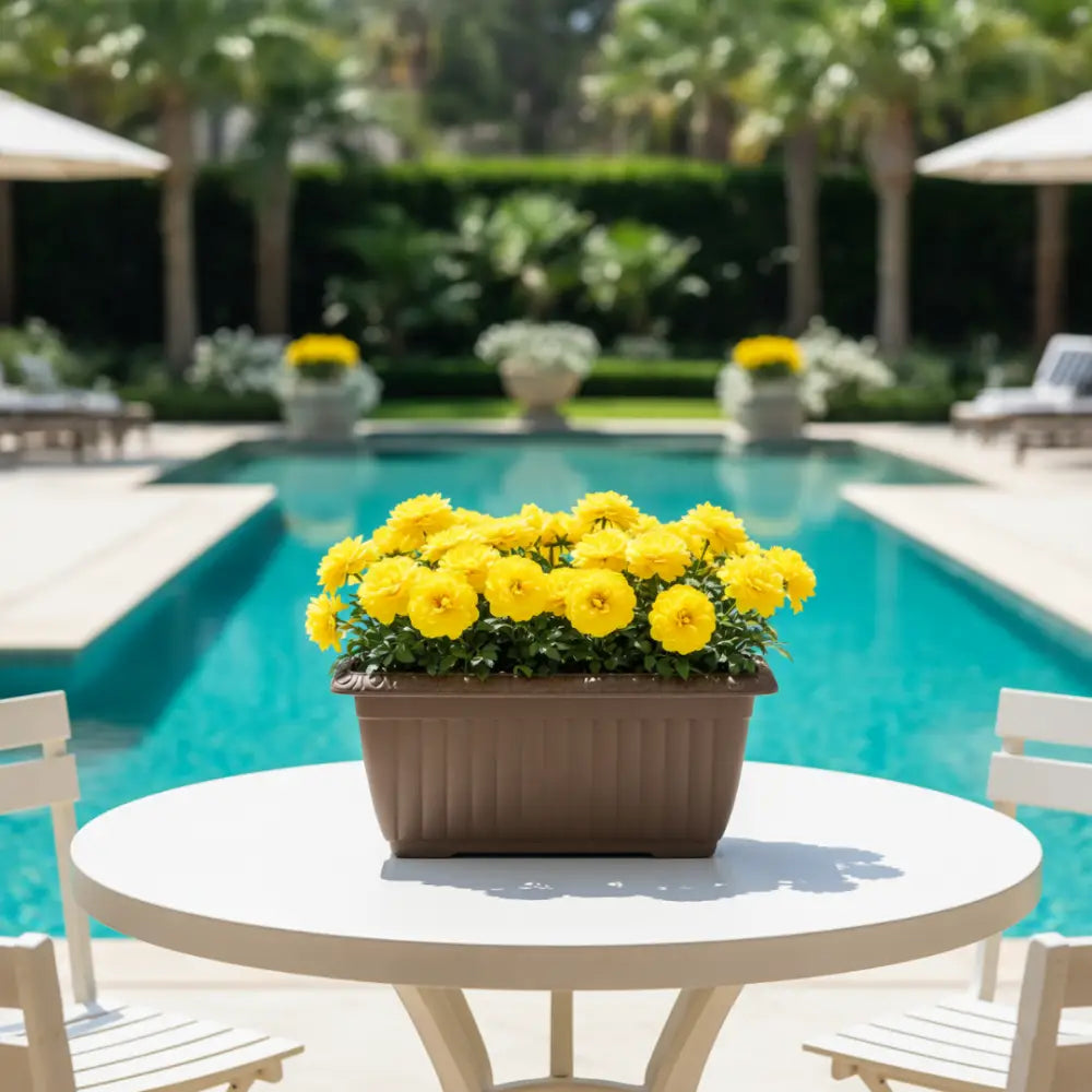 Pot de fleur plastique grande taille rectangulaire