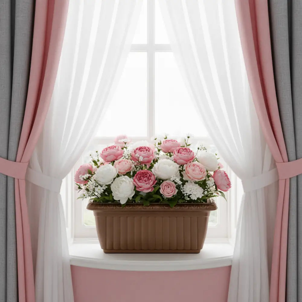 Pot de fleur plastique grande taille rectangulaire