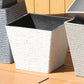 Pot de fleur plastique recyclage - Blanc quartz