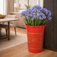 Pot de fleur plastique rouge