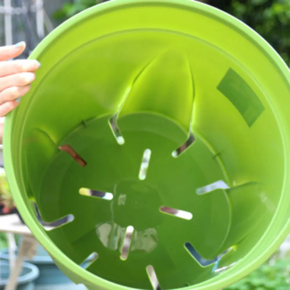 Pot de fleur plastique vert anis