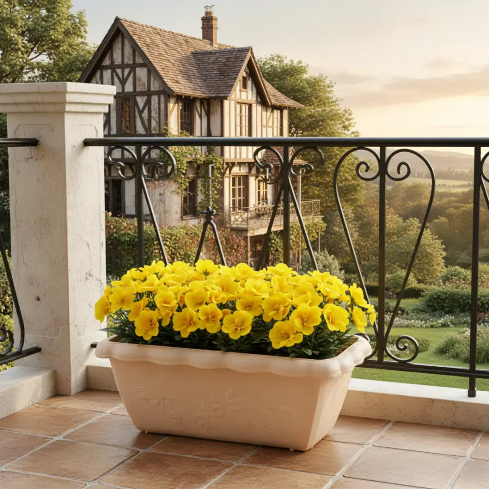 Pot de fleur rectangulaire balcon