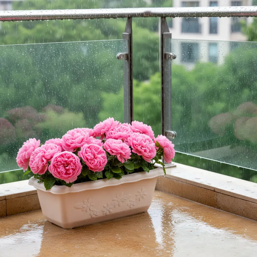 Pot de fleur rectangulaire balcon