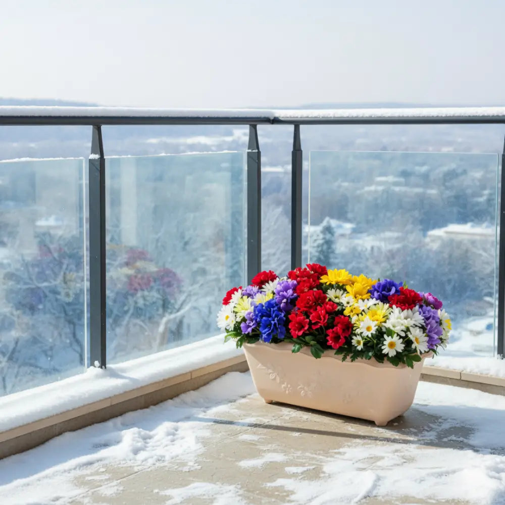 Pot de fleur rectangulaire balcon