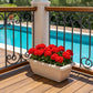 Pot de fleur rectangulaire balcon