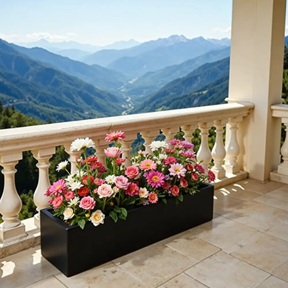Pot de fleur rectangulaire beton