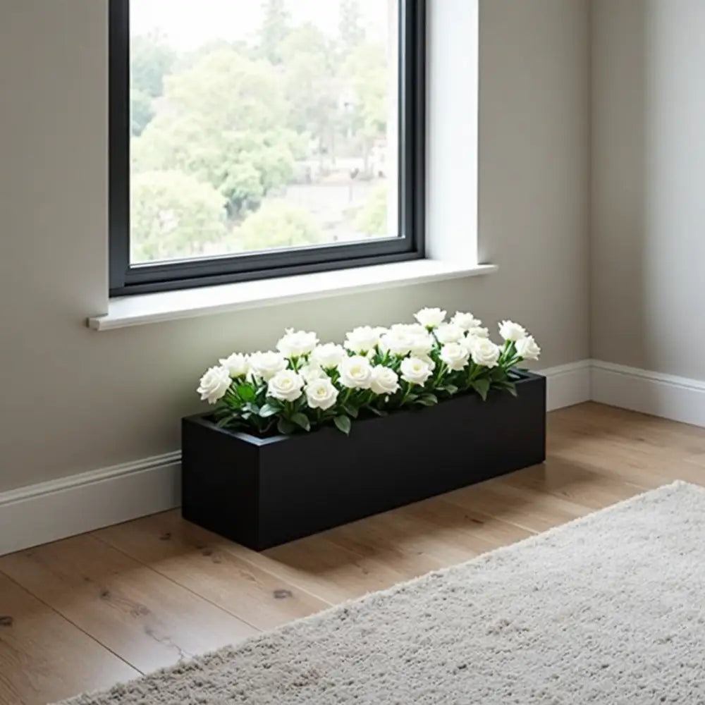 Pot de fleur rectangulaire beton