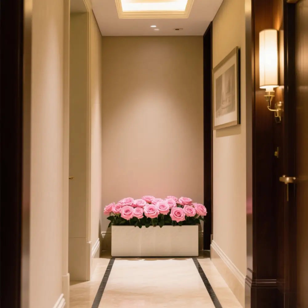 Pot de fleur rectangulaire blanc