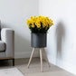 Pot de fleur sur pied metal noir