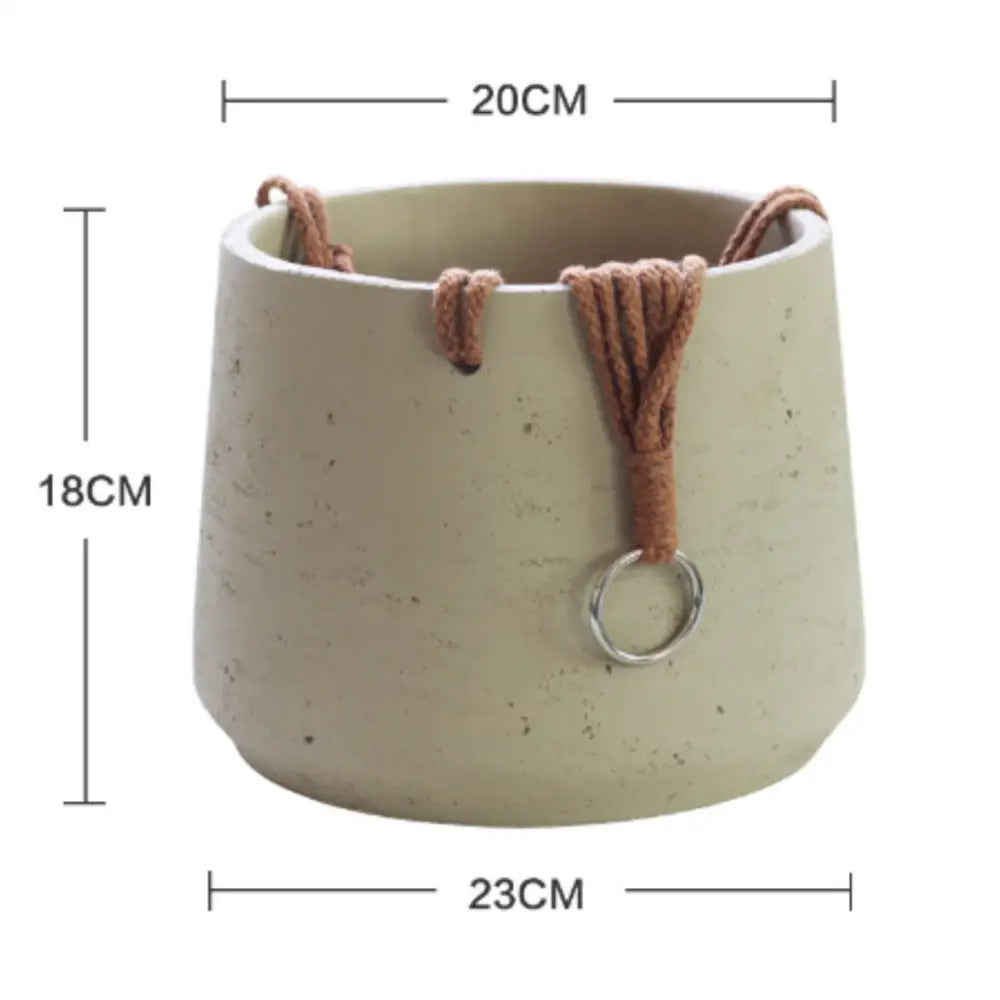 Pot de fleur suspendu au plafond - Ocre