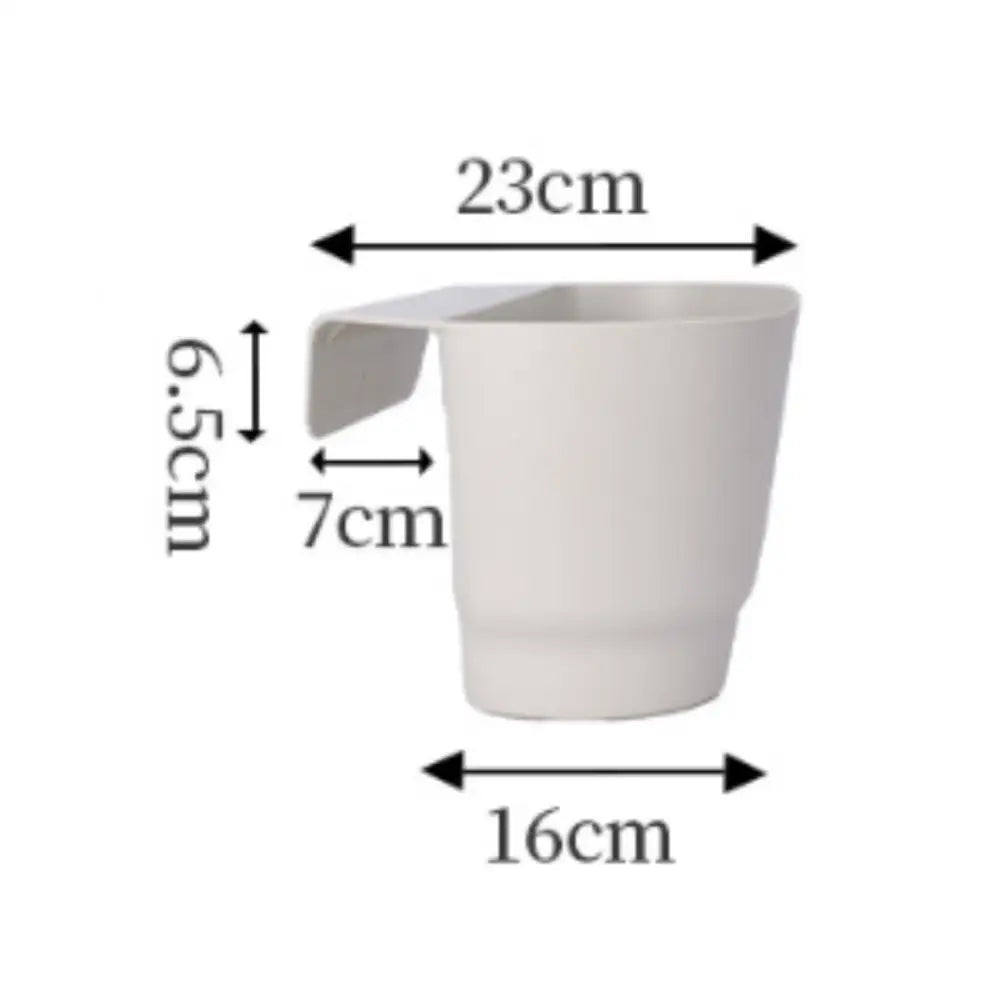 Pot de fleur suspendu blanc