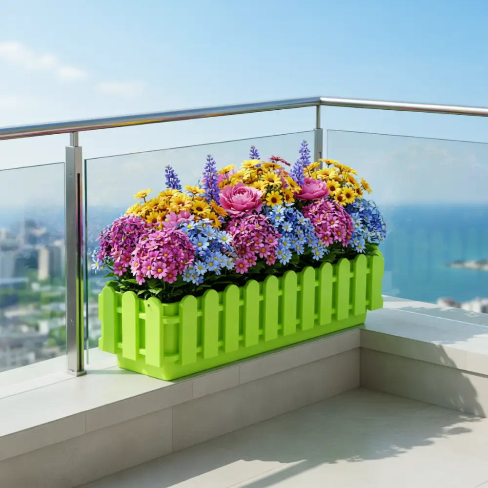 Pot de fleurs colorés