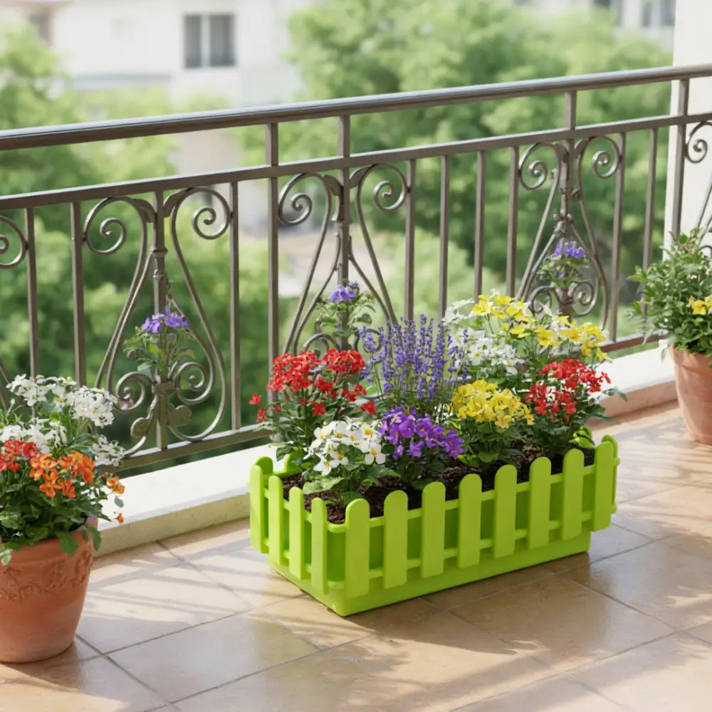 Pot de fleurs colorés