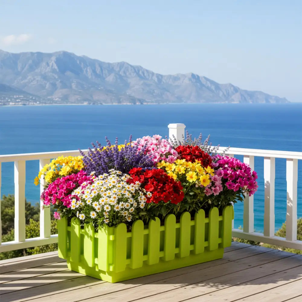 Pot de fleurs colorés