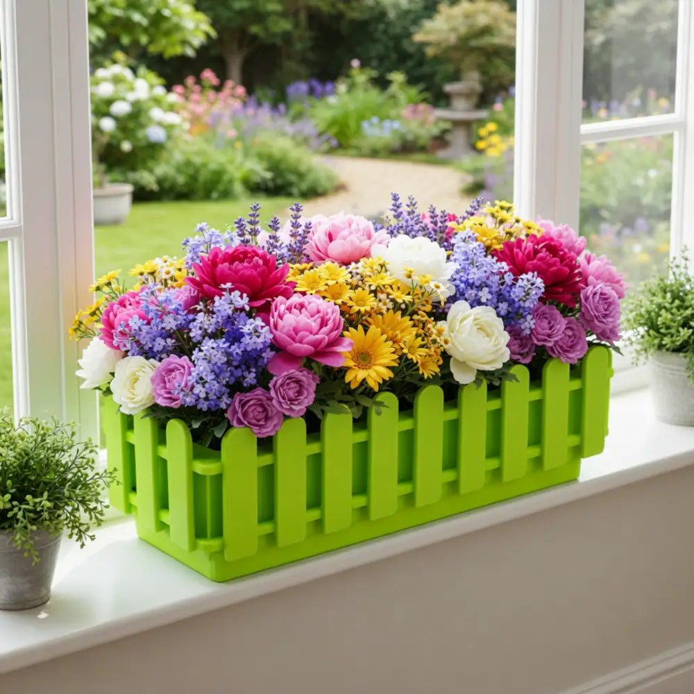 Pot de fleurs colorés