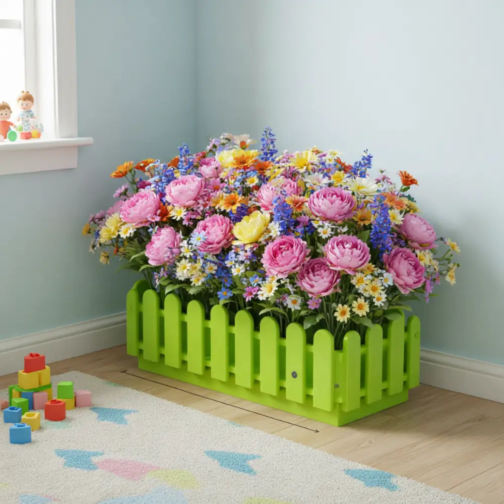 Pot de fleurs colorés