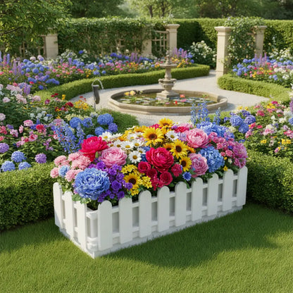 Pot de fleurs colorés - Blanc