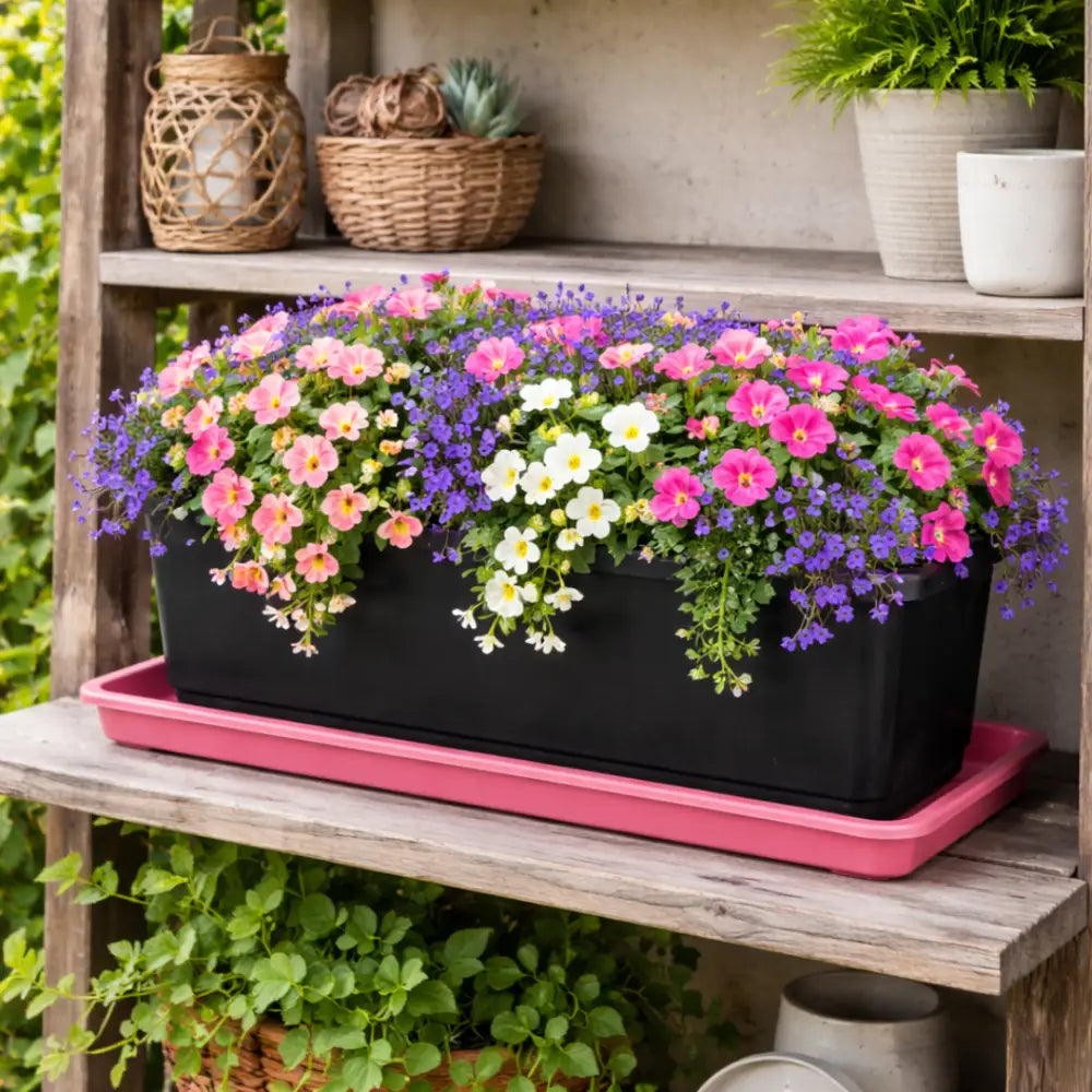 Soucoupe jardinière rectangulaire 40 cm