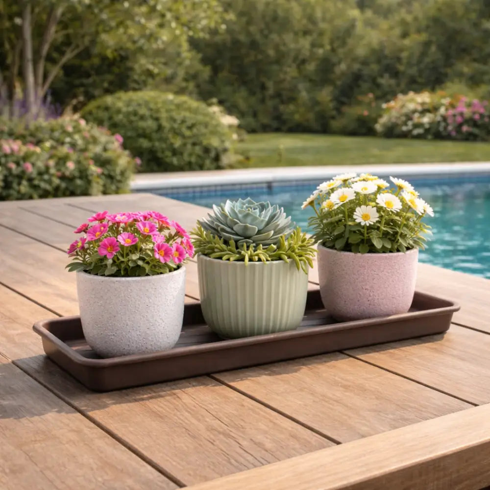 Soucoupe jardinière rectangulaire 60 cm