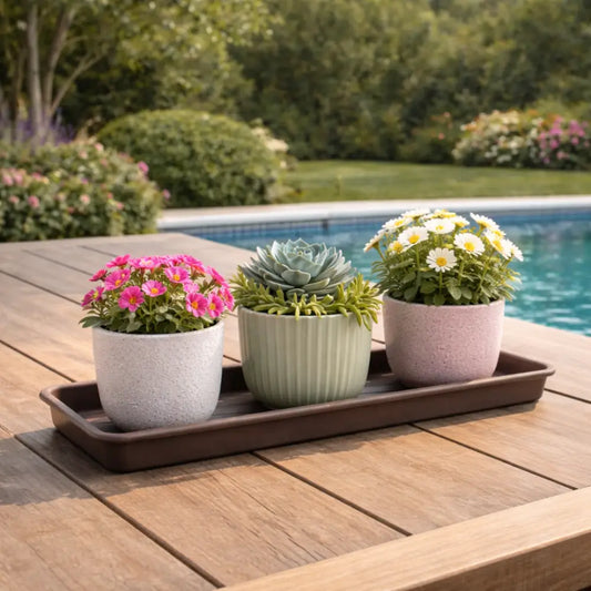 Soucoupe jardinière rectangulaire 60 cm