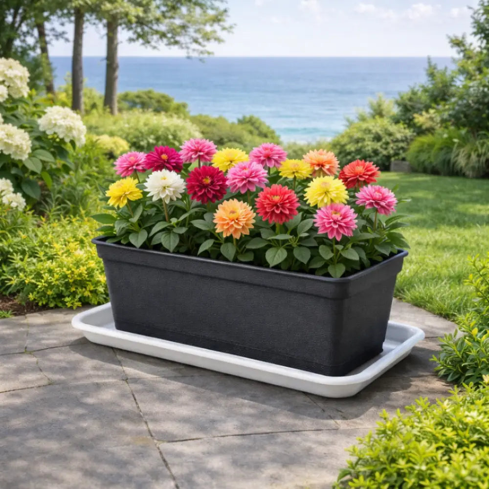 Soucoupe jardinière rectangulaire 70 cm