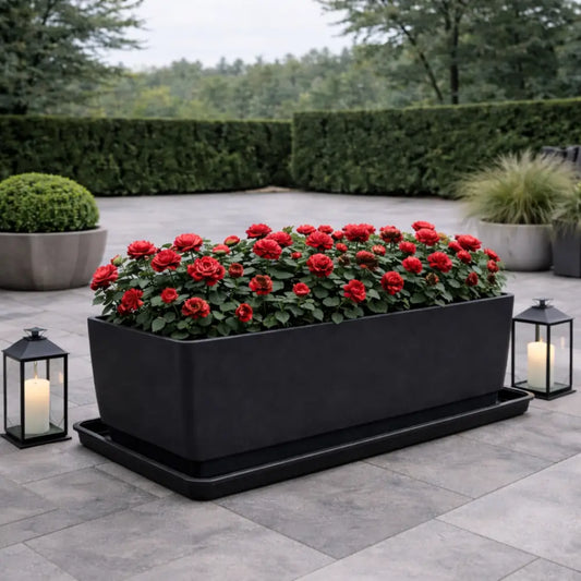 Soucoupe jardinière rectangulaire 80 cm