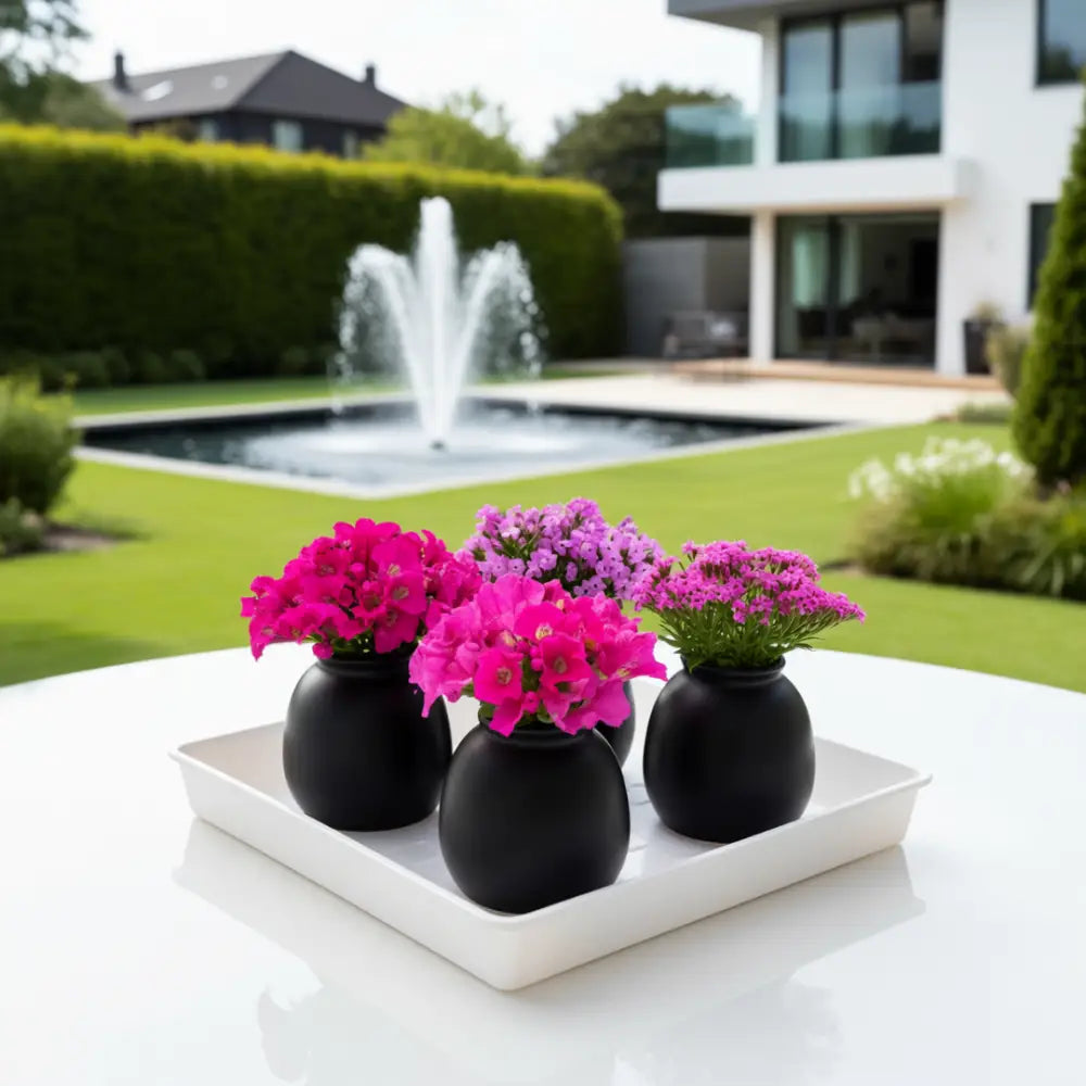 Soucoupe pot de fleur carré 40 cm - Blanc