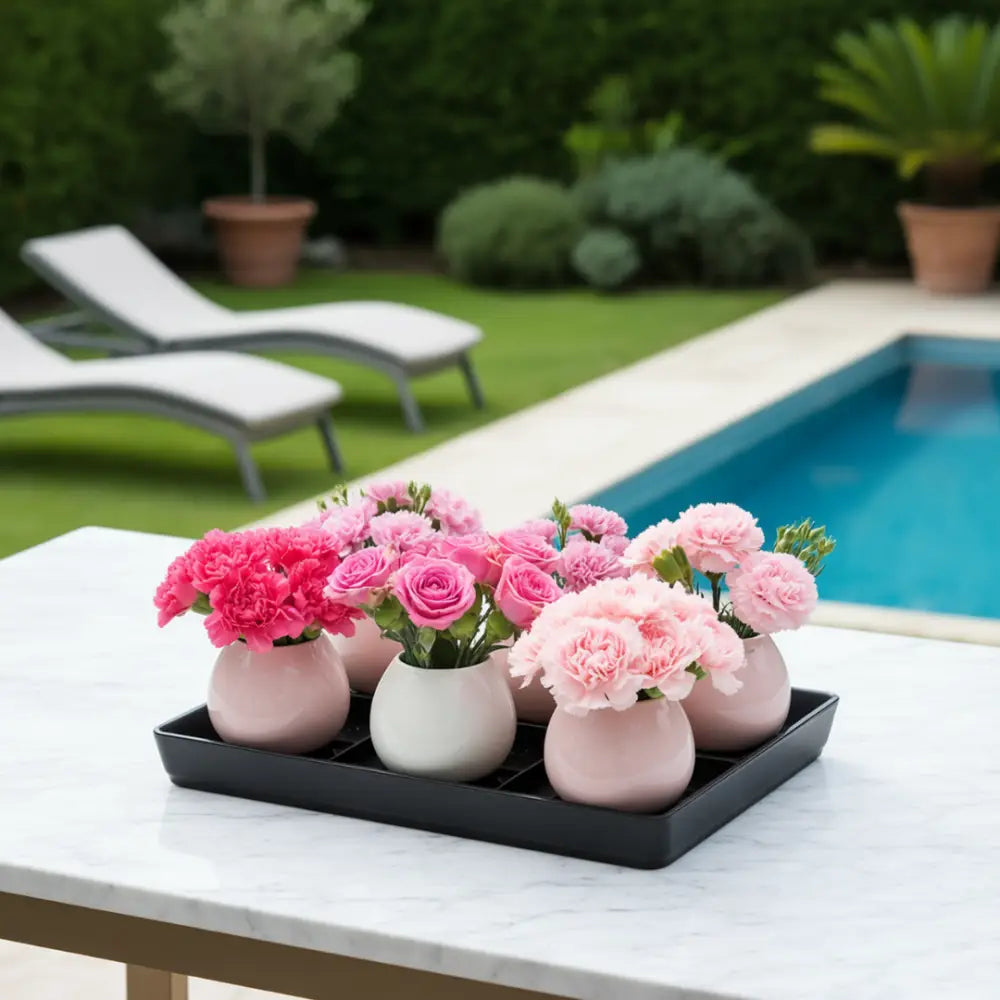 Soucoupe pot de fleur carré 40 cm - Noir