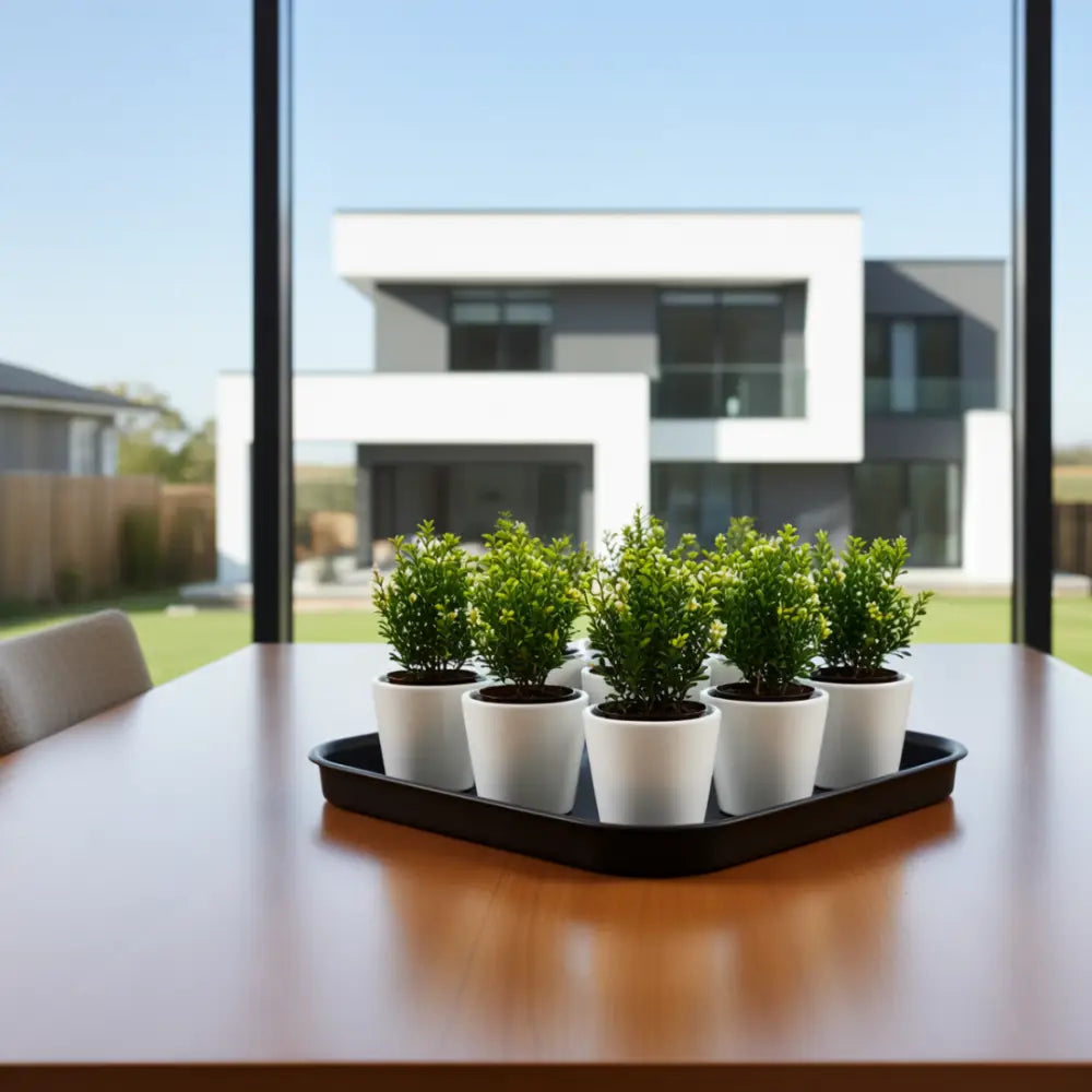 Soucoupe pot de fleur carré 50 cm - Noir