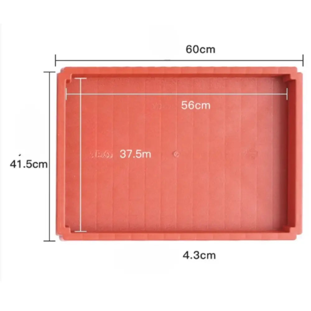 Soucoupe pot de fleur rectangulaire 60 cm Rouge