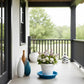 Soucoupe pot de fleur terre cuite bleue