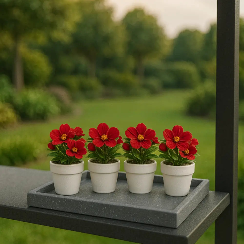 Soucoupe pour pot de fleur carré - Gris clair