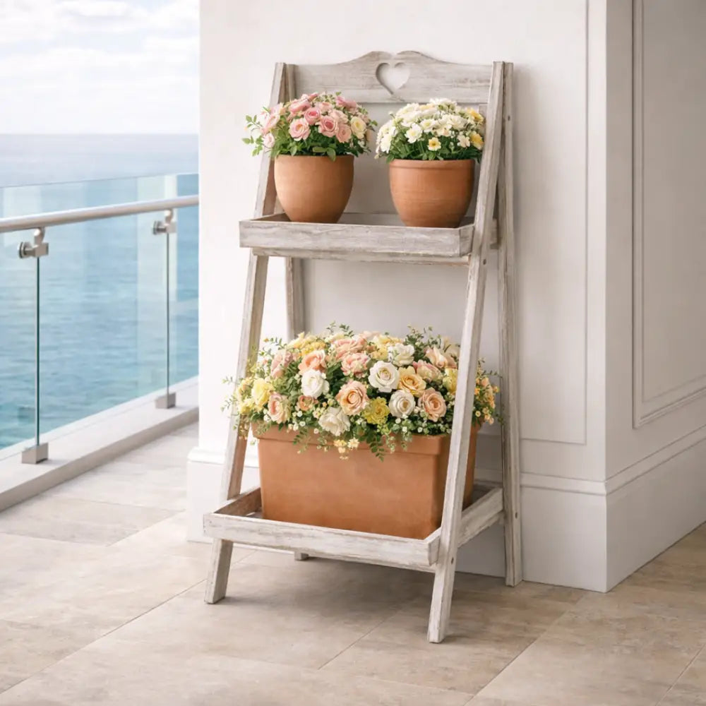 Support blanc pour plante